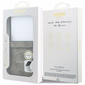 Brūns Guess 4G Classic MagSafe vāciņš Samsung Galaxy Z Flip8 tālrunim