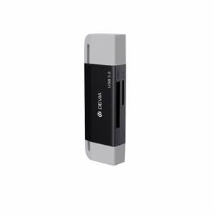 Devia картридер 2in1 EL240 USB/USB-C 3.0 черный