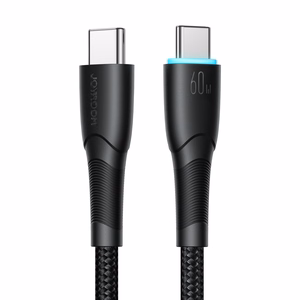 Joyroom Starry Series SA32-CC3 USB-C / USB-C kabelis 60W 1 m - melns