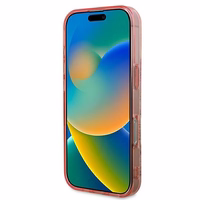 Guess IML Ziedu un Tonālo Aplīšu Magnētiskais viedtālruņa apvalks iPhone 16 Pro Max - rozā