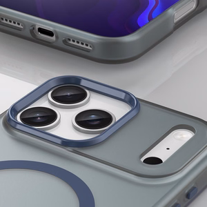 Чехол Magnetic Abrasive для iPhone 17 Pro Max совместимый с MagSafe - матовый синий