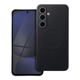 SILIKONA MAGNĒTISKAIS APVALKS saderīgs ar MagSafe priekš SAMSUNG S24 FE melns