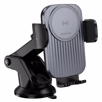 Borofone auto turētājs BH222 ar induktīvo uzlādi priekšējā stiklā melns