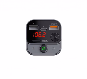 ART FM transmiters bluetooth 5.0 + USB A QC3.0 + Typ C (kopā 30W) FM-84B melns