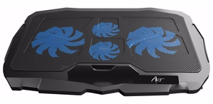 Cooling statīvs for laptop ART P4 2 x USB A LED melns