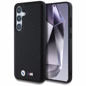BMW Leather Carbon MagSafe Case for Samsung Galaxy S25 - Black