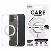 CARE by PanzerGlass Funkcionālais viedtālruņa apvalks ar statīvu iPhone 16 Plus 6.7" sudraba/sudraba Magnētiskais 1327