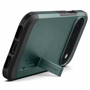 Spigen Tough Armor Mag MagSafe maciņš, paredzēts Google Pixel 11 Pro, tumši zaļš