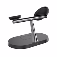 Maxlife MXWC-03 magnētiskais bezvadu lādētājs 15W melns 3v1