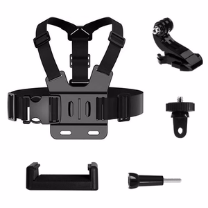 GoPro krūšu siksna un sporta kameru piederumu komplekts 5-in-1 GoPro, DJI, Insta360, SJCam un Eken kamerām
