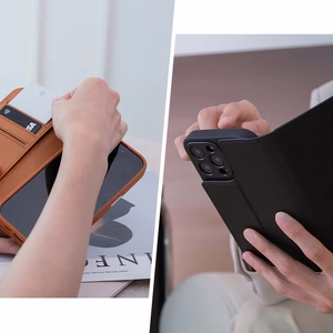 Moshi Overture MagSafe vāciņš ierīcei iPhone 16 Pro, ar noņemamu vegāniskās ādas maku, “Caramel Brown” krāsā