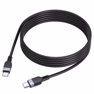 Silikona Kabelis USB C to USB C Hoco 3A 60W 3 m X109 melns