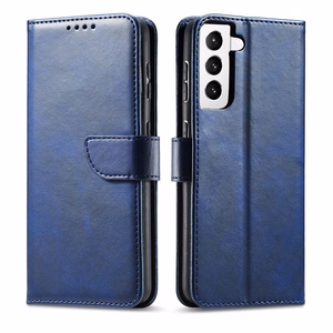 Magnētiskais apvalks Samsung Galaxy S22+ (S22 Plus) ar Flip Cover zilais