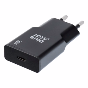 Ceļojumu lādētājs Blue Star Slim GaN 1x Type C PD QC4.0 3A 20W melns