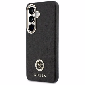 Guess maciņš Rhinestone Round Logo MagSafe priekš Samsung Galaxy S26 melns