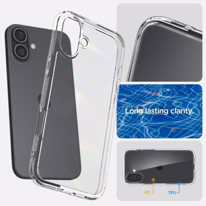 Spigen Ultra Hybrid viedtālruņa apvalks iPhone 16 Plus - caurspīdīgs