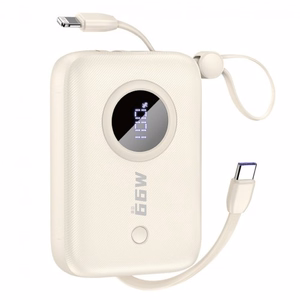 Portatīvais lādētājs Dudao K14 Sand 10000mAh (PD / QC3.0) + Type-C / Lightning kabelis