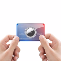 DUX DUCIS kartes formas aizsargkaste AirTag (2 gab.) caurspīdīga + melna