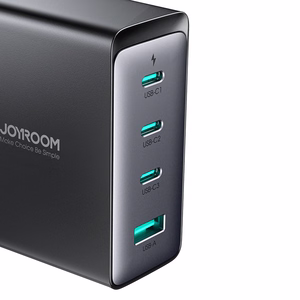 GaN lādētājs UK Joyroom JR-TCG05UK 140W 3x USB-C USB-A + USB-C / USB-C kabelis 240W 1.2m
