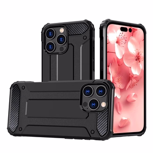 Hybrid Armor viedtālruņa apvalks iPhone 16 Pro Max - melns