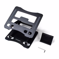 Wozinsky WRS-CPY75DSB alumīnija klēpjdatora un planšetdatora statīvs + bezmaksas viedtālruņa statīvs - melns