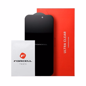 Forcell Privātuma aizsargstikls - iPhone 15 Pro melns
