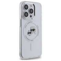 IML Metal Karl & Choupette Head MagSafe viedtālruņa apvalks iPhone 14 Pro Max - balts