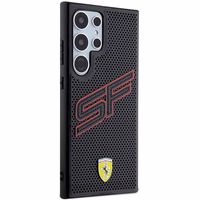 Ferrari Big SF Perforated viedtālruņa apvalks Samsung Galaxy S24 Ultra - melns