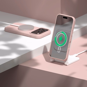 Etteri Silikona Mag maciņš for iPhone 17 Pro gaiši rozā