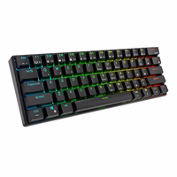 Royal Kludge RK61 RGB mehāniskā tastatūra, sarkanais slēdzis (melna) (QWERTY)