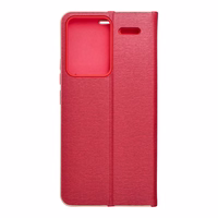 LUNA grāmatu zelta viedtālruņa apvalks XIAOMI Redmi Note 13 PRO Plus 5G sarkans