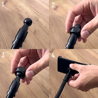 Wozinsky garš elastīgs tālruņa un planšetdatora turētājs melns (WTHBK5)