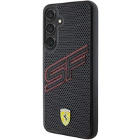 Ferrari Big SF Perforated viedtālruņa apvalks Samsung Galaxy S24 - melns
