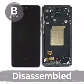 LCD ekrāns saderīgs ar Samsung A556 A55 5G ar rāmi / Ice Blue / (9/10 disassembled)