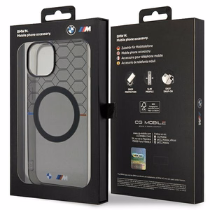 Apvalks BMW BMHMP14SHGPK iPhone 14 6.1" pelēks/pelēks Raksts MagSafe