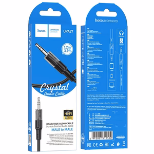 AUX kabelis Jack 3,5 mm uz Jack 3,5 mm Hoco 1,2 m UPA27 melns