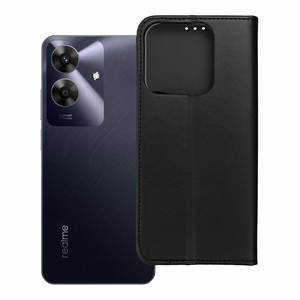 SMART MAGNETO grāmatas tipa viedtālruņa apvalks REALME NOTE 60, melns