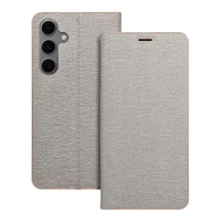 Viedtālruņa apvalks LUNA Book zeltains SAMSUNG S24 FE sudrabains