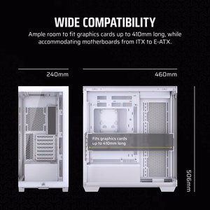 Corsair Midi Tower 3500X LXR LINK TG balts
