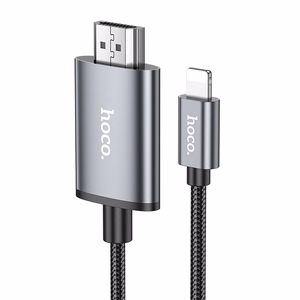 Kabelis Hoco UA27 Lightning uz HDMI 2,0 m pelēks