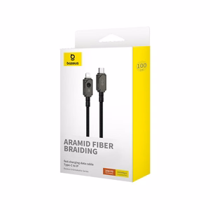 Baseus Unbreakable USB-C uz Lightning kabelis 1 m, 20W, melns