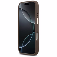Guess 4G PU Classic Logo Magnētiskais viedtālruņa apvalks iPhone 17 Pro - brūns