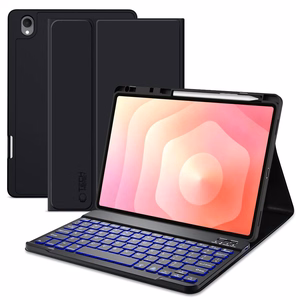 Tech-Protect SC Pen maciņš ar Bluetooth tastatūru Samsung Galaxy Tab S12+ 12.4" X840 / X846B, melns