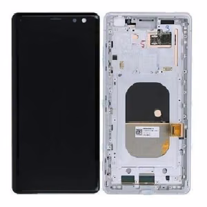 LCD ekrāns Sony Xperia XZ3 H8416/H9436 ar skārienekrānu ar rāmi balts oriģināls (lietots Grade B)