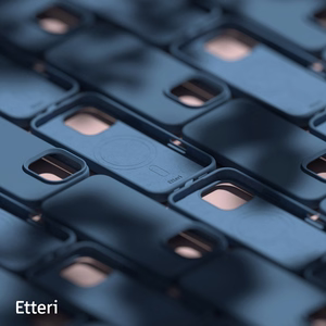 Etteri Silikona mag futrālis iPhone 16 Pro 6,3" tumši zils