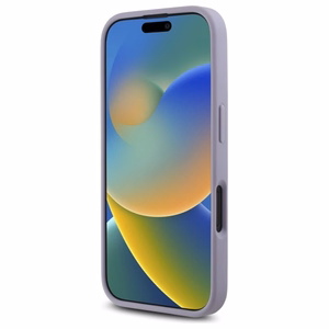 Guess stepēts metāla logotips viedtālruņa apvalks iPhone 16 - gaiši violeta