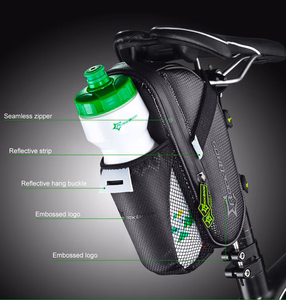 Rockbros C7-1 ūdensnecaurlaidīga velosipēda soma ar stiprinājumu pie sēdekļa, 1.5l - melna