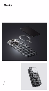 Benks Magnetic Armor Vichy Kevlar Case (BF65) for Iphone 16 Pro black