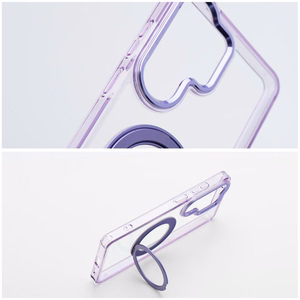 Case for Samsung A37 Frame Circle Stand compatible with MagSafe purple