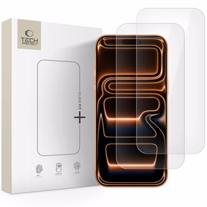 Tech-Protect Glass Fit+ 2 шт. закалённое стекло для iPhone 16 Pro / 17 / 17 Pro - прозрачный